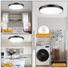 DLLT 35W Crystal Round Flush Mount Ceiling Light, Modern Dimmable