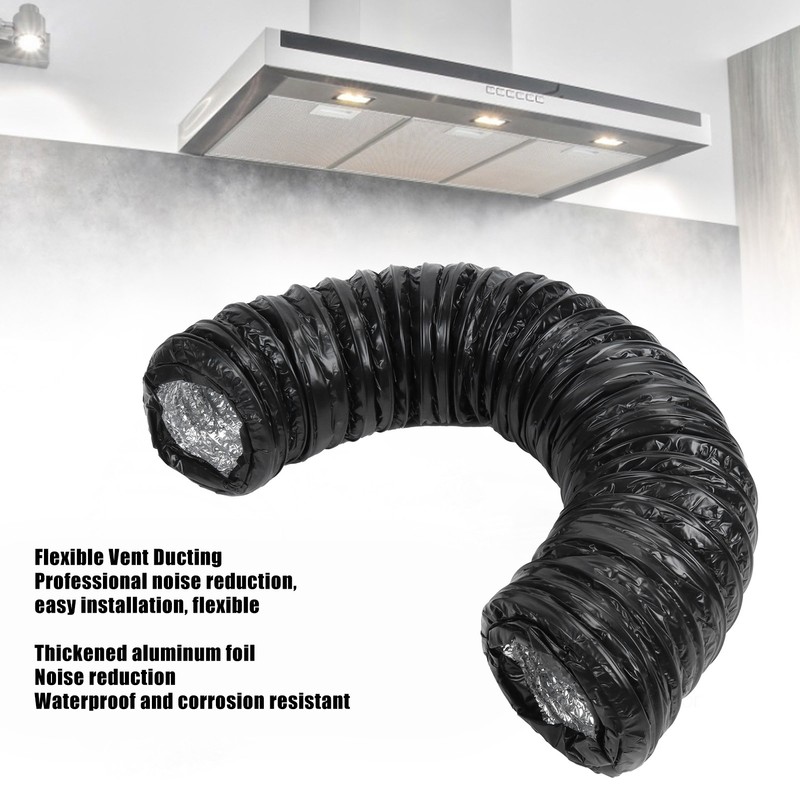 Flexible Vent Ducting 1m Thermal Low Noise Ventilation Hose for