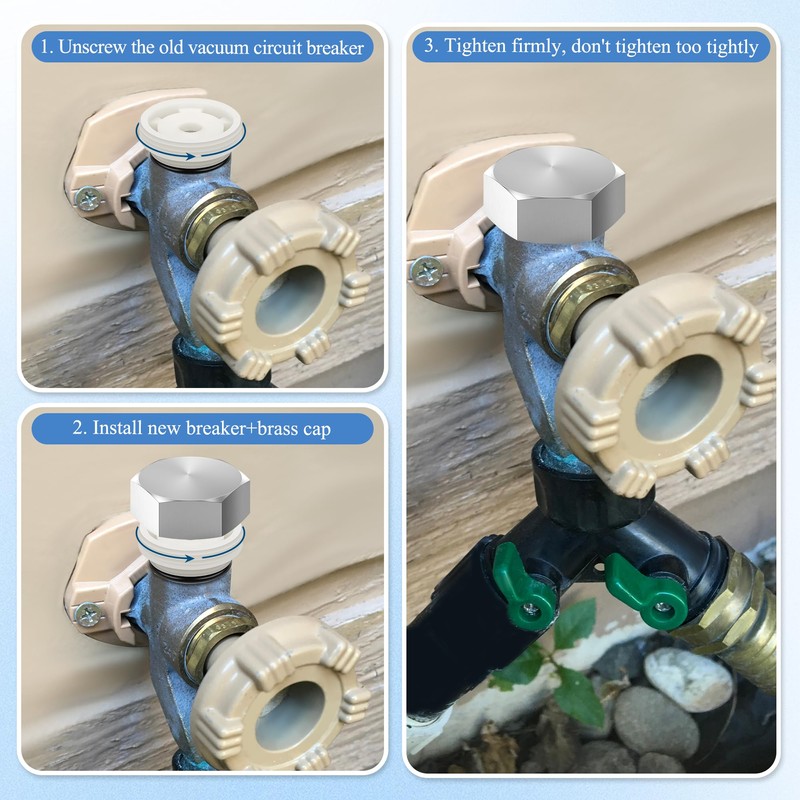Coolrunner Vacuum Breaker Outside Faucet with Teflon Tape, for VACVBKX1B