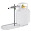 RVMATE RV Dual Propane Tank Mounting Rack with Locking Device