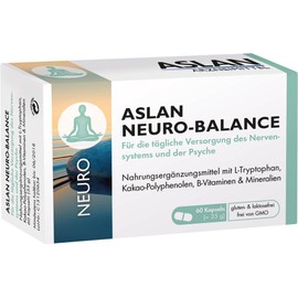 Aslan Neuro-Balance (60 Capsules) - Dietary Supplement with L-Tryptophan Vitamin B Complex for the Nervous System, the Psyche and for Faster Fall asleep