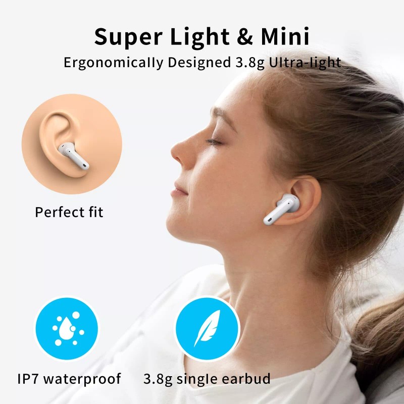 XIAOWTEK A40 Pro Bluetooth 5.3 Wireless Earbuds IPX7 Waterproof 50Hrs