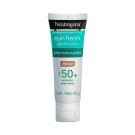 Neutrogena Sun fresh Protector Solar Facial Tono Medio Dermcare Niacinamida FPS50, 40g - Producto Original de Alta Calidad, Entrega Rápida y Segura, G