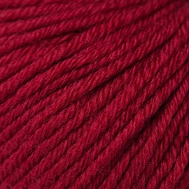 GISIMO 100% Merino Wool Yarn, 6-Ply Luxurious and Soft Yarn for Hand Knitting & Crocheting, 1.76 OZ/50g, 127 yds/116 meters (red, 1 ball)