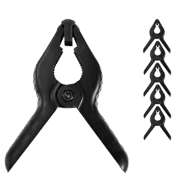5 Pack Heavy Duty Muslin Spring Clamps, Photo Booth Backdrop