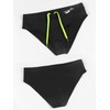 Men's Swim Briefs Drawstring Low Waist Triangle Swim Trunks Solid