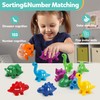 Matching Number Counting Dinosaur Toys with Double-Sided 1 2 3