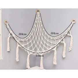 Mikankawa Hammock Storage Net, Space Use, Hanging Figurine Net, Indoor Use, For Toys, Stuffed Animals, Balls, 56.7 x 40.9 x 40.9 inches (144 x 104 x 104 cm)
