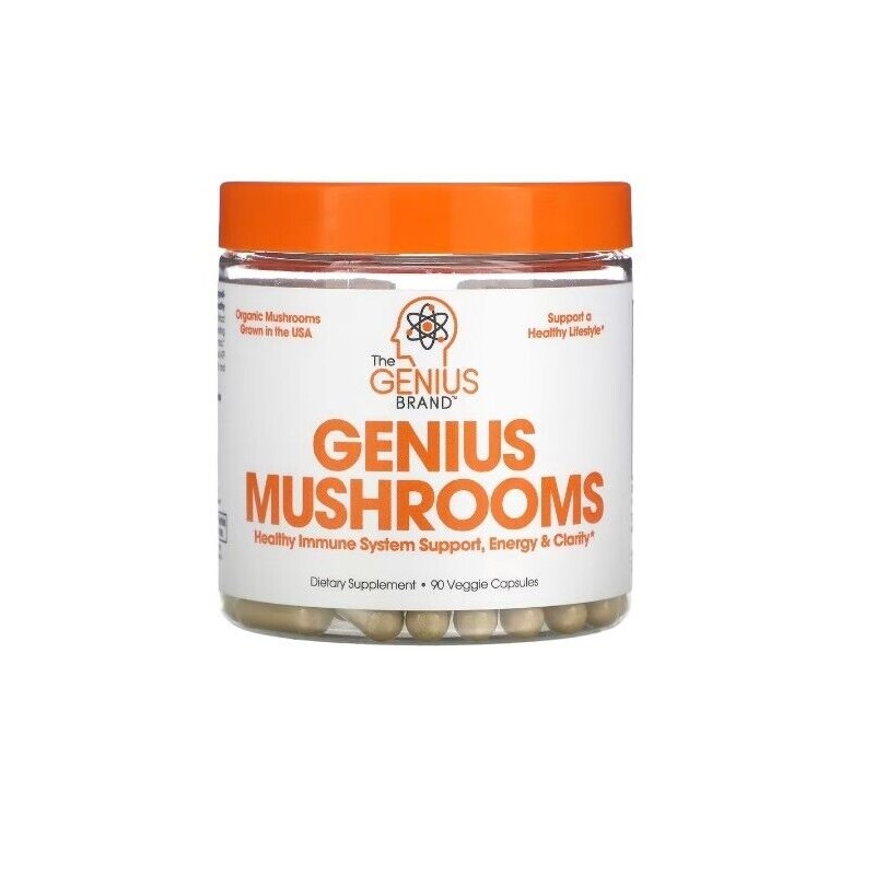 The Genius Brand, Genius Mushrooms, 2 PACK, 90 Veggie Capsules