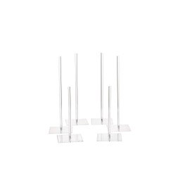 Acrylic Donut Stands, 6 Pack Clear Donuts Display Stand, Doughnuts Tower Holder for Dessert Table, Bagel Holders for Wedding Birthday Treat Parties, Class Reunion, Children's Birthday Party,