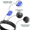 Egg Ring 2-Pack Stainless Steel Egg Rings with Anti-Scald Folding