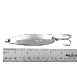 Qty 4 Fish WOW!® 3oz Fishing Spoons with a Treble Hook 85g Fish Jigging Casting Lure Baits Mix Colors