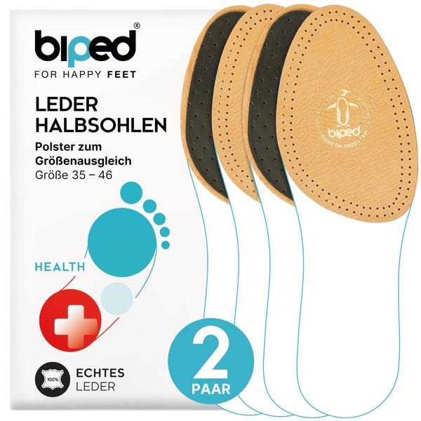 biped 2 Pairs of Leather Half Soles with Activated Carbon