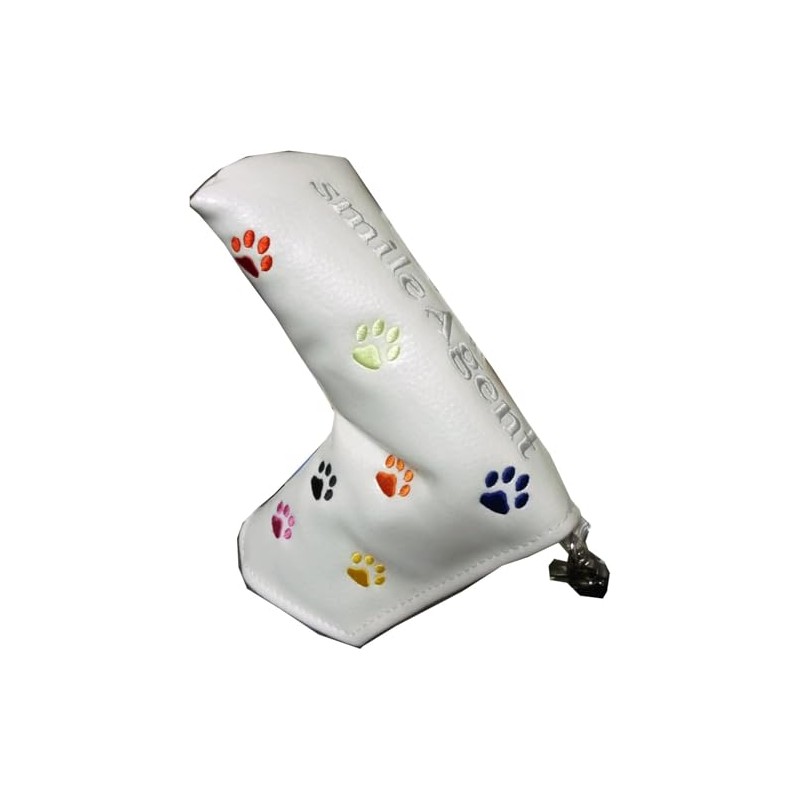 Paw Embroidered Golf Putter Cover Pin Type Magnetic