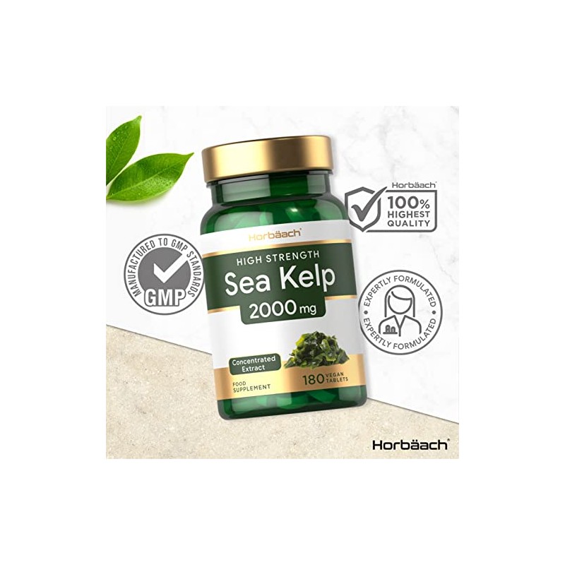 Sea Kelp 2000 mg | 180 Vegan Tablets | Natural