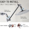 G-Promise Shower Head Extension Arm, Stainless Steel Adjustable Extender with