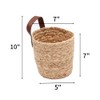 YRMT Water Hyacinth Hanging Storage Baskets 2 Pack Woven Wall