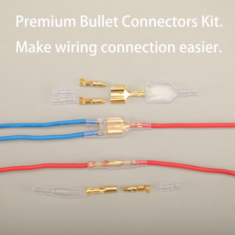 Feggizuli 320pcs Double Bullet Wire Connectors, 3.9mm 3.5mm Male and