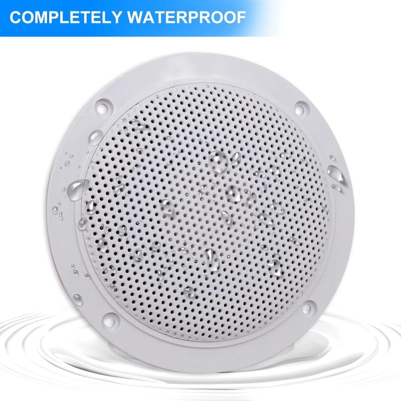 Herdio 4Inch 160W Marine Boat Car Ceiling Speaker Waterproof Bluetooth