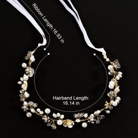 Fower Girl Headpiece Flower Girl Hair Accessory Flower Girl Headband for Bride Bridemaids Flower Girls Wedding Headband for Girls