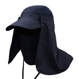 G-LIKE Men's Women's Sun Protection Cap – Unisex Outdoor Sun Hat Summer UV Protection Safari Hat Fishing Hat Baseball Cap Baseball Cap with Face Protection Neck Protection Foldable Removable,