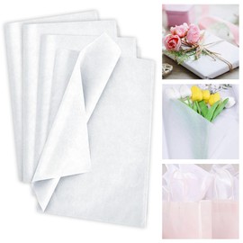VGECEE 100 Sheets of Tissue Paper White 70 x 50 cm Gift Wrapping Paper Tissue Paper Wrapping Paper for Wrapping Crafts Wedding Birthday