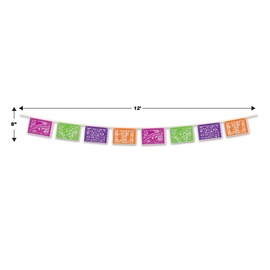 Beistle 2 Piece Colorful Plastic Day Of The Dead Banners, Dia De Los Muertos Decorations