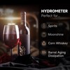 Alcohol Hydrometer Meter Test Kit 0-200 Proof & Tralle,with Glass