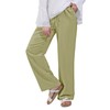 utcoco Women's Cotton Linen Drawstring High Waisted Pants Casual Loose