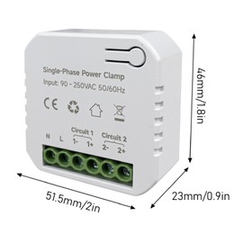 Smart Energy Monitor Single Phase Electricity Consumption Monitor KWh Power Monitor Switch 90‑250VAC