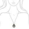 Spinningdaisy Silver Plated Round Body Cute Black Penguin Necklace