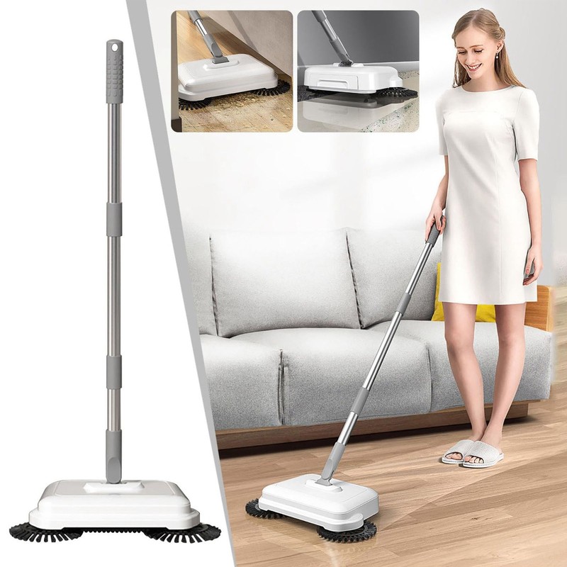 Hand Push Sweeper Professional Efficient 360 Degree 2 in 1