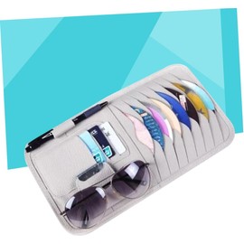 Organizador para Parasol de Coche Tamaño en Piel PU, Soporte para 8 Cds y Gafas de Sol, Mantiene Ordenado y Limpio el Interior del Vehículo