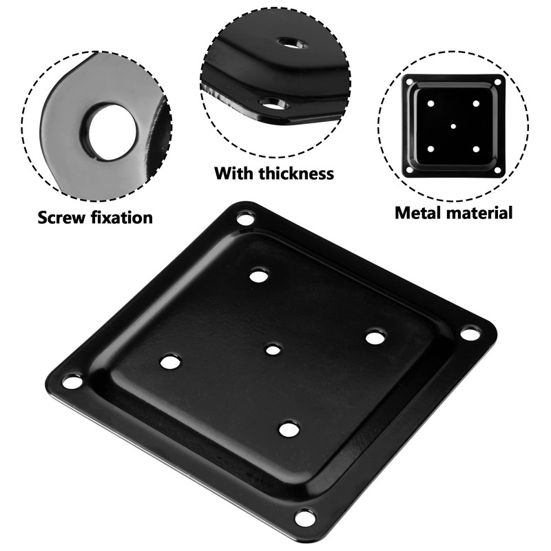 4 Pcs Wood Post Plate Connector, 4" x 4" Wood