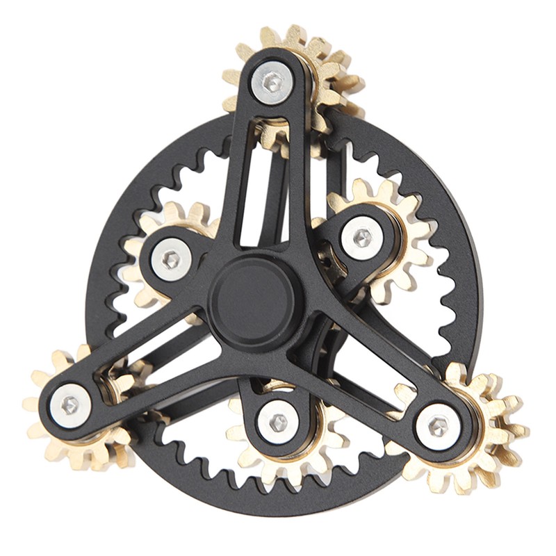 Fingertip Gear Toy 4 Gears Decompression Metal Finger Hand Brass
