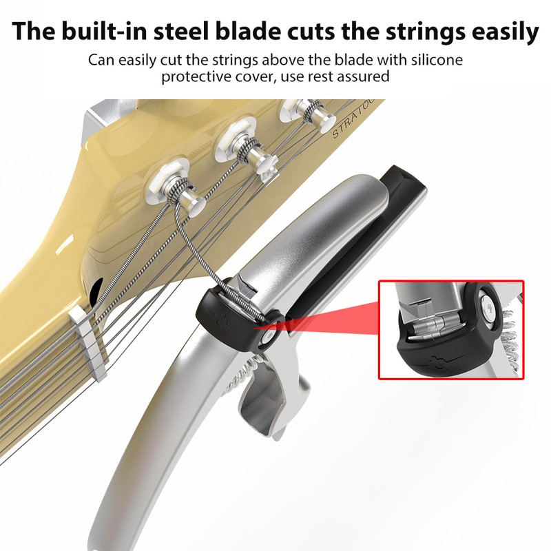 5-in-1 Guitar Capo Acoustic Guitar Capo String Cutter/Pick Holder/Pin Puller