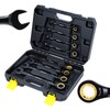 8PCS Metric Ratcheting Wrench Set, 72-Tooth Combination Wrench Set, 8-19mm