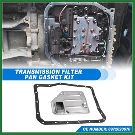 Motoforti AW450-43LE Automatic Transmission Filter Kit CVT Oil Cooler Filter Oil Pan Gasket Kit Fit for Isuzu NPR 1998-2006 No.8972020670 - Pack of 2 Long-Lasting