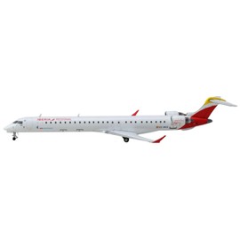 DCD Bombardier CRJ1000 Commercial Aircraft Iberia Regional (EC-MVZ) 1/400 Diecast Model Airplane White Red Tail Cast Technique