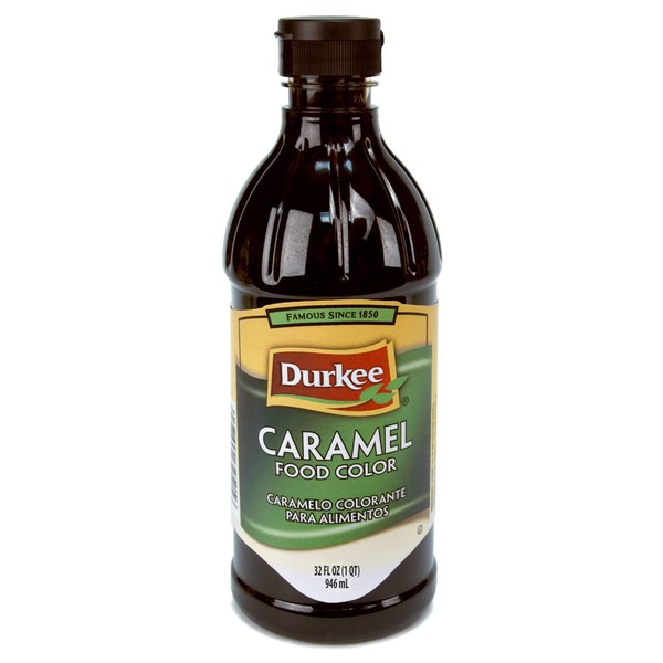 Durkee Caramel Food Color, 6 Bottles Per Case, 32 Ounces Per Bottle.