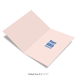 NobleWorks Big 50th Milestone Anniversary Notecard w/Envelope for Men, Women 8.5 x 11 w/Envelope - Married for 50 Years (1 Card) Big 50 J3940MAG
