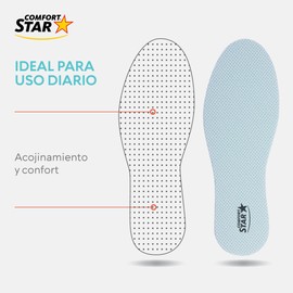 Plantillas Acojinadas Everyday para Uso Diario - Comodidad y Soporte en Talón, Arco y Metatarso, Espuma de Alta Densidad, Transpirables y Ligeras, Ideal para Cualquier Calzado, Tallas 22-25