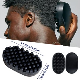 JAWUZ 1 Piece Afro Hair Brush, Aar Brush, Curly Hair Brush, Rubber Hair Brush, Bat for Dirty Braided Curly Hair