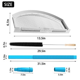 4 Pcs Dryer Lint Filter Replacement Kit for GE WE03X23881 - Includes Cleaner Brush & Flexible Hose - Stainless Steel Lint Screen for Dryer GTD42EASJ2WW, GTD33EASK0WW, GTD65EBSJ3WS
