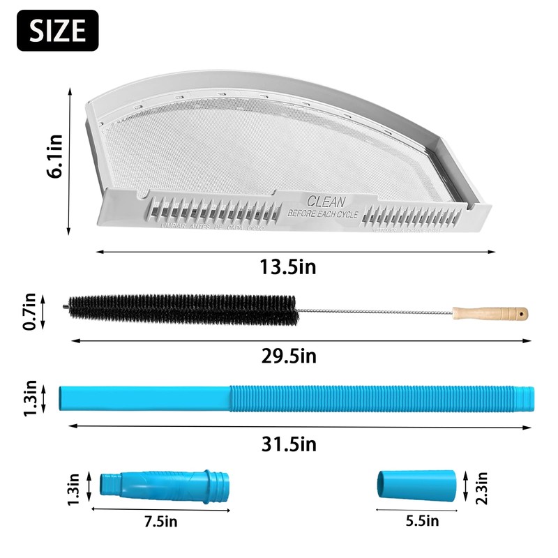 4 Pcs Dryer Lint Filter Replacement Kit for GE WE03X23881