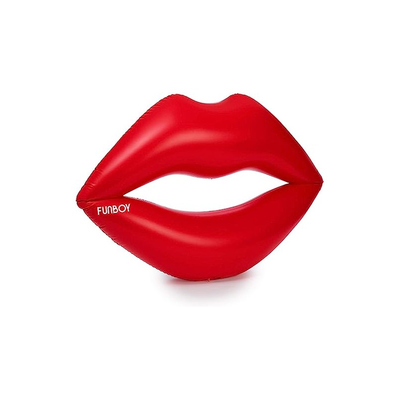 FUNBOY Giant Inflatable Red Lips Pool Float, Luxury Float for