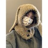 Cute Plush Long Ear Rabbit Hat Winter Balaclava for Kids lf1304 Free Size/Pink 4ea
