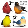 Banberry Designs Songbird Garden Figures - Cardinal, Bluebird, Goldfinch &