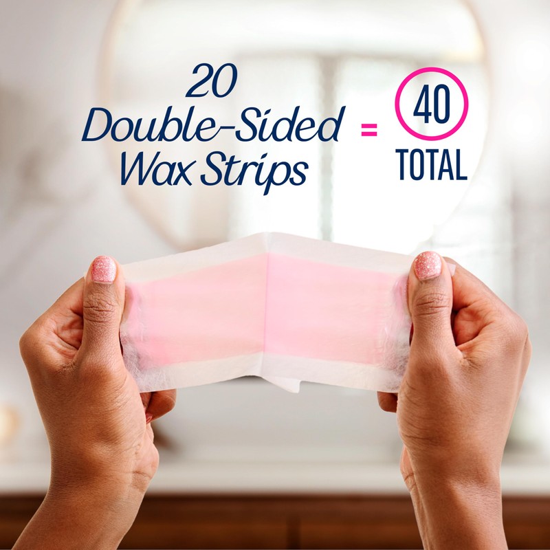 VEET Sugar Wax Strips For Women's Body Hair Removal, Bikini