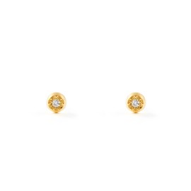 18ct Yellow Gold round baby-newborn Earrings